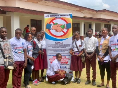 CENTAL staff wise with students of the Dolokelen Gboveh High School in Bong County